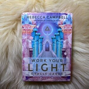 Rebecca Campbell 'Work Your Light' Oracle Cards - Pastel Purple & Blue Artwork